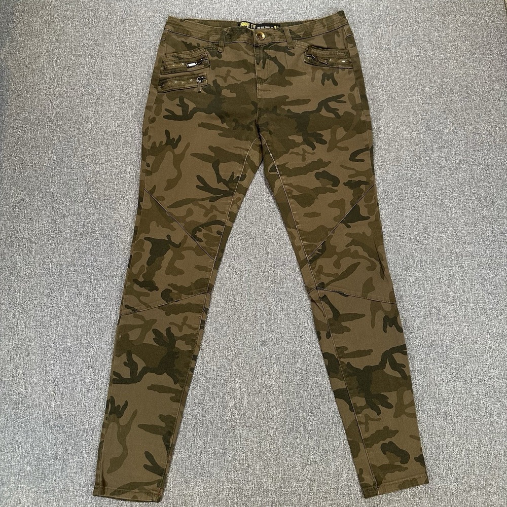 Carhartt Look Like Camo Pants Women Size 11 With Pocket Zippers And Gold Tag